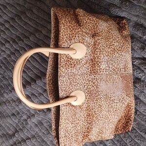 Bottega Veneta Leopard Print Tote in Tan (Rehab) LARGE!!